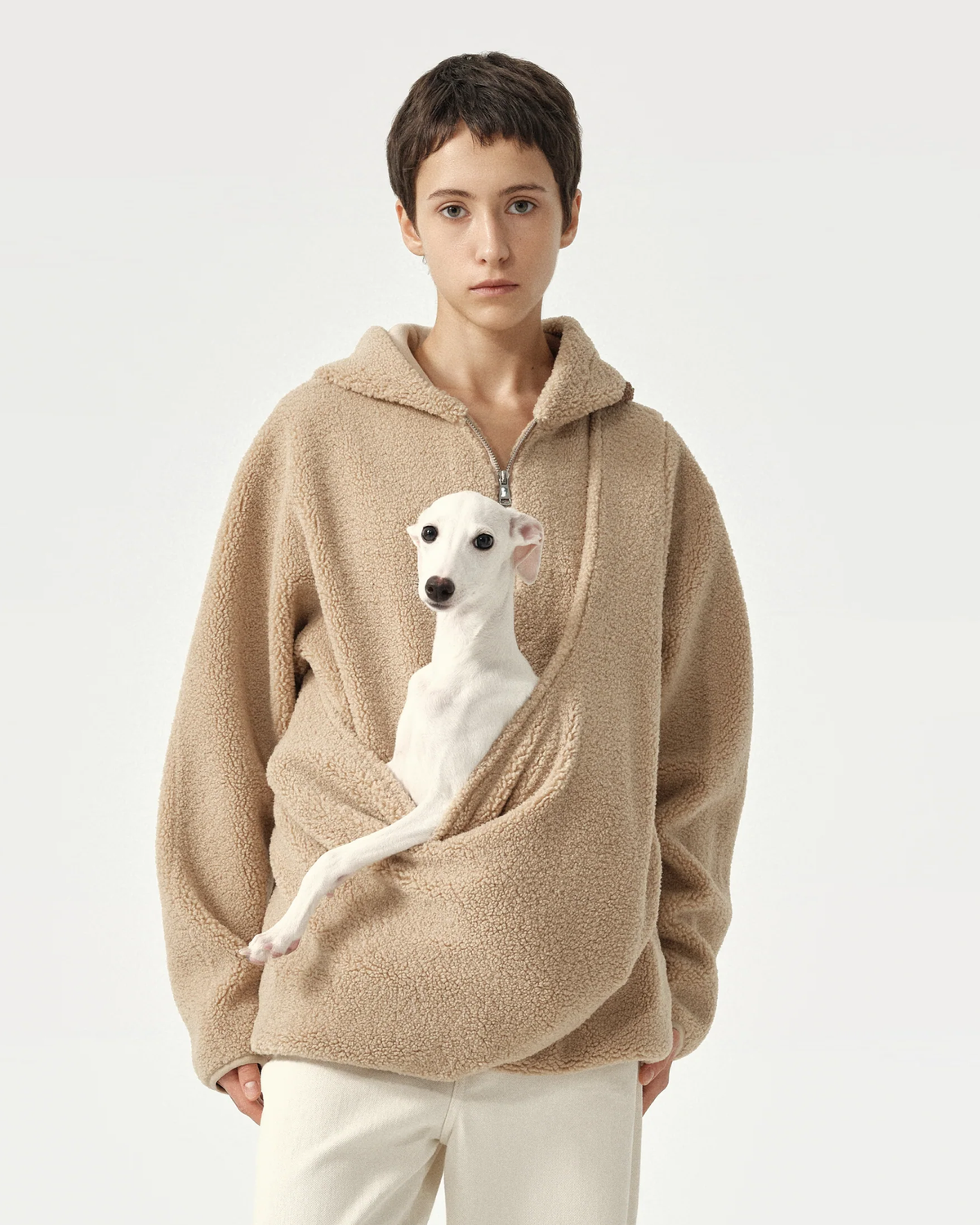 Wearable Pet Carrier: Riikyu Kangaroo Pouch Hoodie