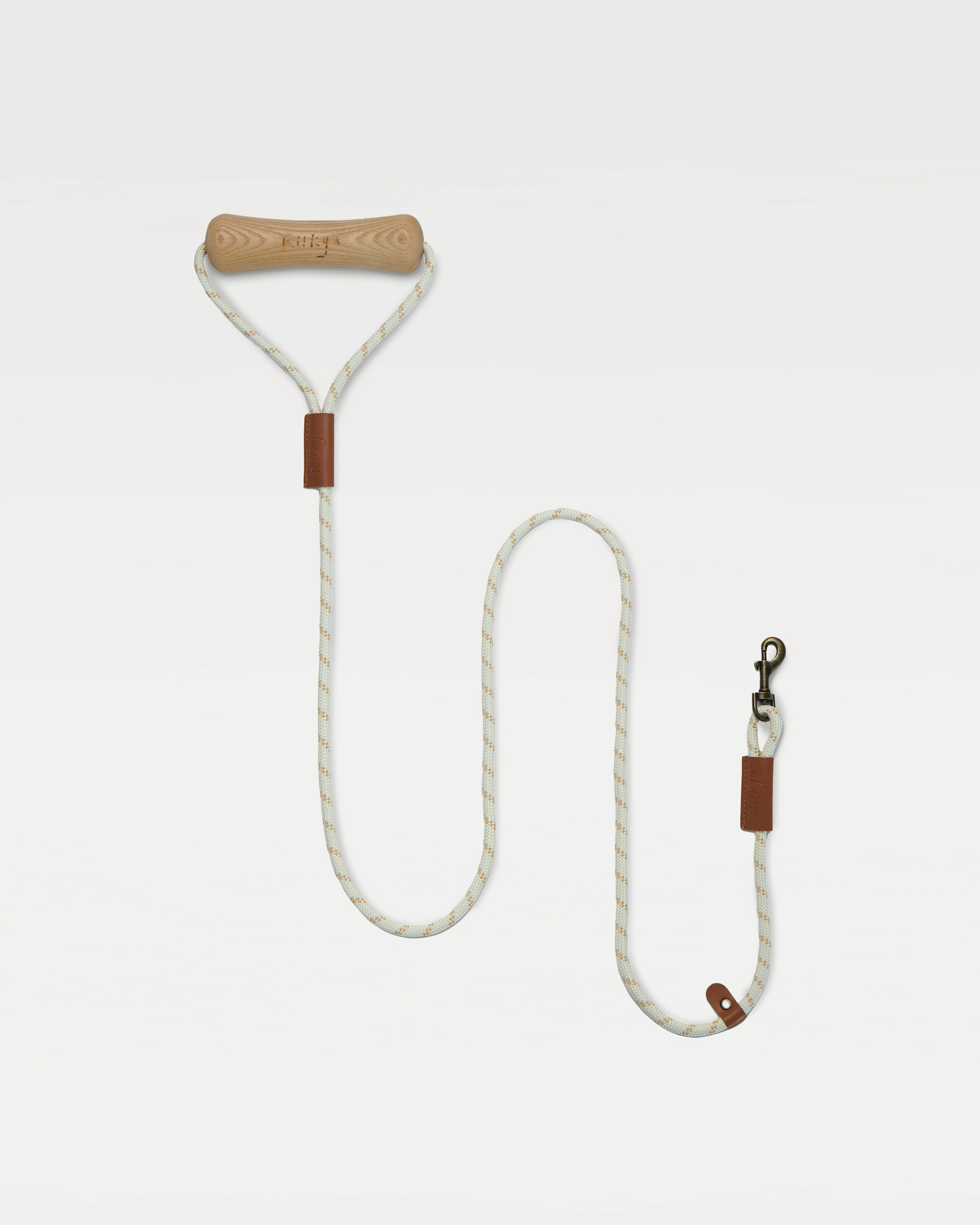 a leash with a handle in the shape of a dog bone