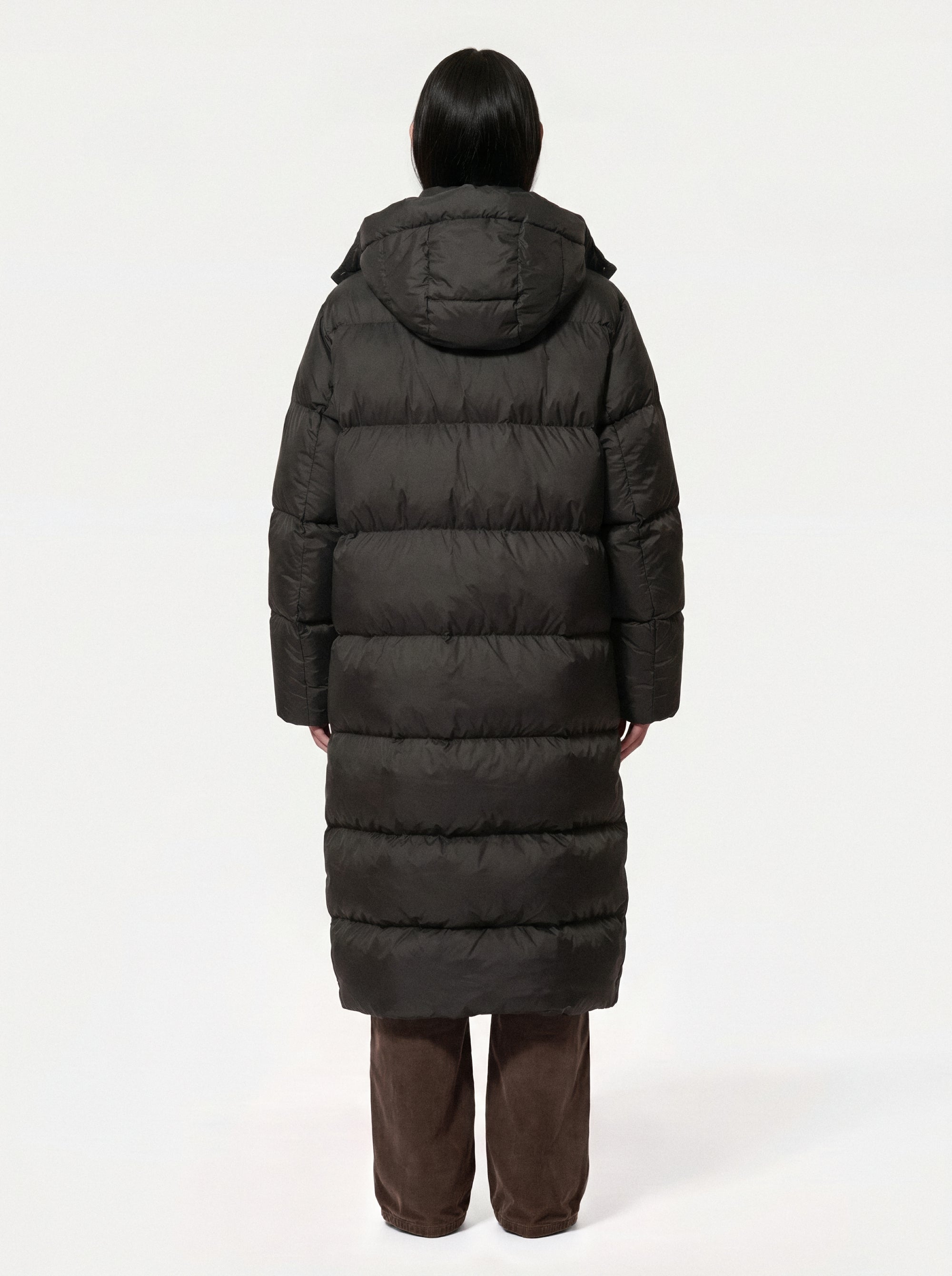 wearable pet carrier: black puffer jacket with pet pouch