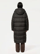 wearable pet carrier: black puffer jacket with pet pouch