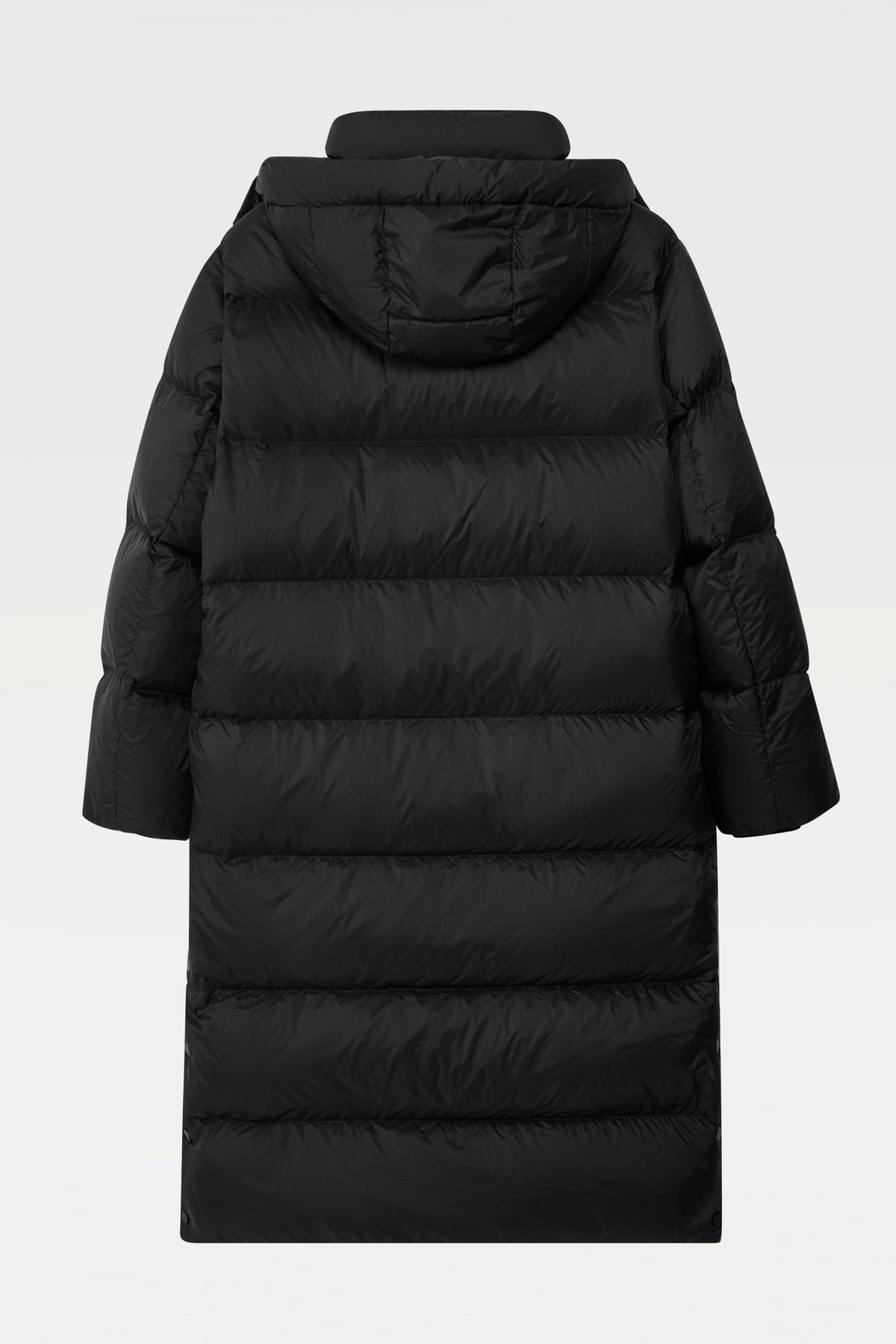 wearable pet carrier: black puffer jacket with pet pouch