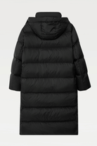 wearable pet carrier: black puffer jacket with pet pouch