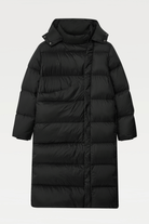 wearable pet carrier: black puffer jacket with pet pouch